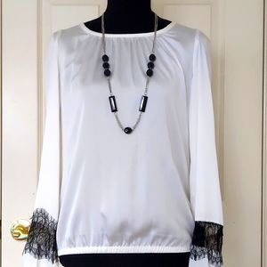 NWOT. Multiple Black Shapes with Silver Chains Necklace.